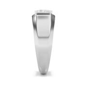 Emerald Shaped Lab Grown Diamond (F/VS) Mens Ring in 14K Yellow Gold