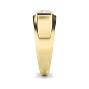 Emerald Shaped Lab Grown Diamond (F/VS) Mens Ring in 14K Yellow Gold