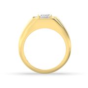 Emerald Shaped Lab Grown Diamond (F/VS) Mens Ring in 14K White Gold