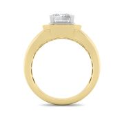Emerald Shaped Lab Grown Diamond (F/VS) Mens Ring in 14K Gold