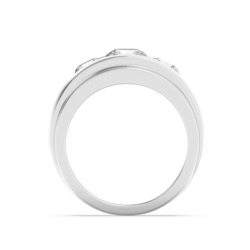 Round Shaped Lab Grown Diamond (F/VS) Mens Ring in 14K Gold