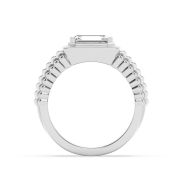 Emerald Shaped Lab Grown Diamond (F/VS) Mens Ring in 14K Gold