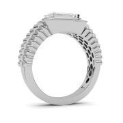 Emerald Shaped Lab Grown Diamond (F/VS) Mens Ring in 14K Gold