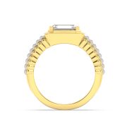 Emerald Shaped Lab Grown Diamond (F/VS) Mens Ring in 14K Gold