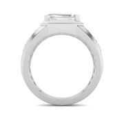 Emerald Shaped Lab Grown Diamond (F/VS) Ring in 14K Gold