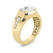 Emerald Shaped Lab Grown Diamond (F/VS) Ring in 14K Gold