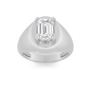 Emerald Shaped Lab Grown Diamond (F/VS) Men’s Ring in 14K Gold