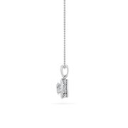 Oval Shaped Lab Grown Diamond (F/VS) Halo Pendant in 14K Gold