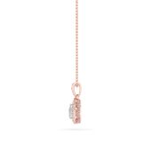 Pear Shaped Lab Grown Diamond (F/VS) Halo Pendant in 14K Gold