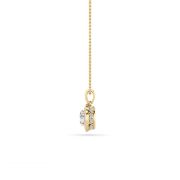 Round Shaped Lab Grown Diamond (F/VS) Halo Pendant in 14K Gold