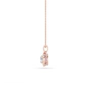 Round Shaped Lab Grown Diamond (F/VS) Halo Pendant in 14K Gold