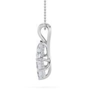 Radiant Shaped Lab Grown Diamond (F/VS) TOI Et Moi Fashion Pendant in 14K Gold
