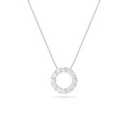 Round Shaped Lab Grown Diamond (F/VS) Circle Pendant in 14K Gold