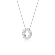Round Shaped Lab Grown Diamond (F/VS) Circle Pendant in 14K Gold
