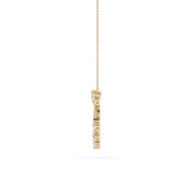 Emerald Shaped Lab Grown Diamond (F/VS) Fancy Circle Pendant in 14K Gold