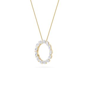 Marquise Shaped Lab Grown Diamond (F/VS) Circle...
