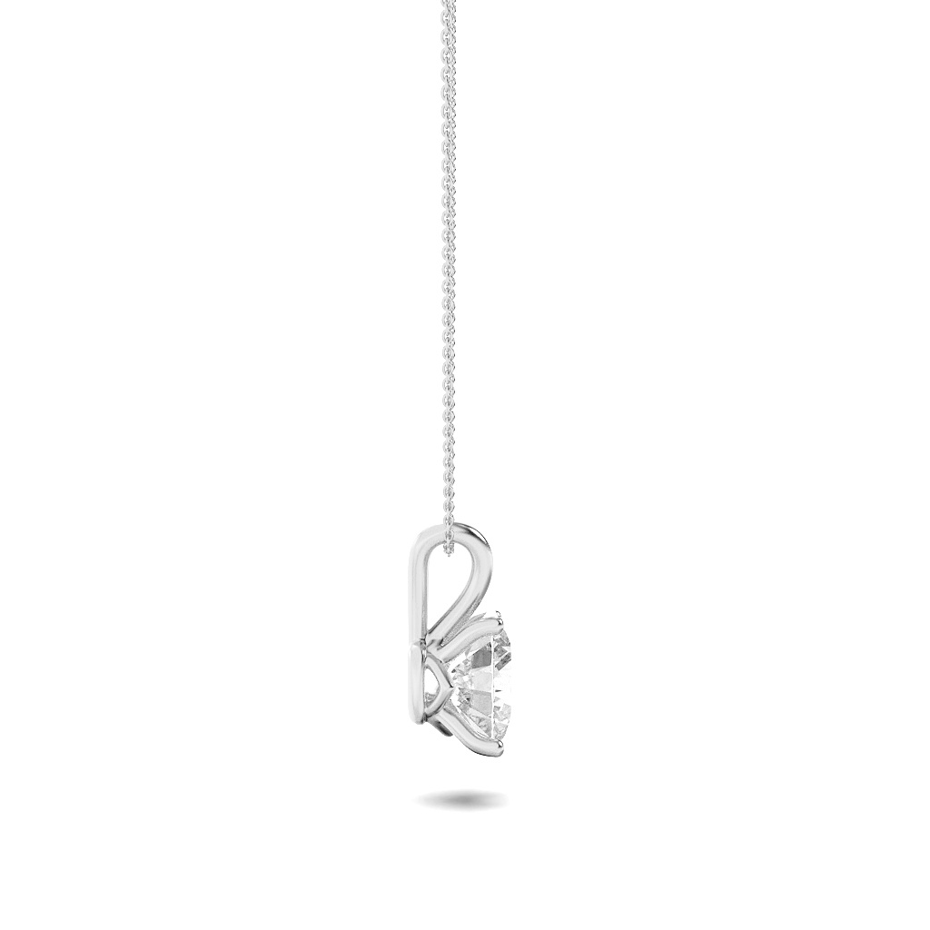 Elongated Cushion Shaped Lab Grown Diamond (F/VS) Split Bale Solitaire Pendant in 14K Gold