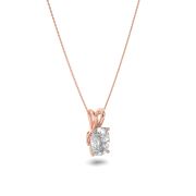 Elongated Cushion Shaped Lab Grown Diamond (F/VS) Split Bale Solitaire Pendant in 14K Gold