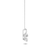Elongated Cushion Shaped Lab Grown Diamond (F/VS) Split Bale Solitaire Pendant in 14K Gold