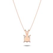 Princess Shaped Lab Grown Diamond (F/VS) Split Bale Solitaire Pendant in 14K Gold