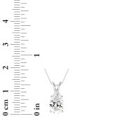 Pear Shaped Lab Grown Diamond (F/VS) Split Bale Solitaire Pendant in 14K Gold