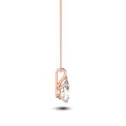 Pear Shaped Lab Grown Diamond (F/VS) Split Bale Solitaire Pendant in 14K Gold