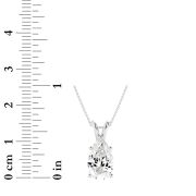Pear Shaped Lab Grown Diamond (F/VS) Split Bale Solitaire Pendant in 14K Gold