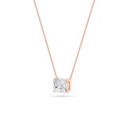 Elongated Cushion Shaped Lab Grown Diamond (F/VS) East West Solitaire Necklace in 14K Gold