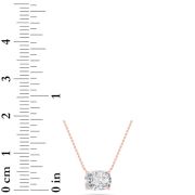 Elongated Cushion Shaped Lab Grown Diamond (F/VS) East West Solitaire Necklace in 14K Gold