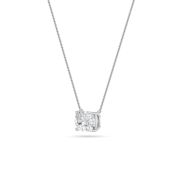 Elongated Cushion Shaped Lab Grown Diamond (F/VS) East West Solitaire Necklace in 14K Gold