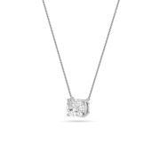 Elongated Cushion Shaped Lab Grown Diamond (F/VS) East West Solitaire Necklace in 14K Gold