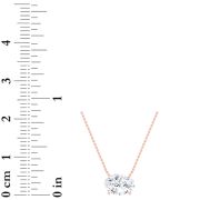 Oval Shaped Lab Grown Diamond (F/VS) East West Solitaire Necklace in 14K Gold