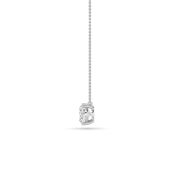 Oval Shaped Lab Grown Diamond (F/VS) East West Solitaire Necklace in 14K Gold