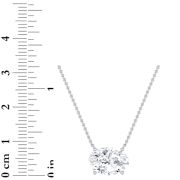 Oval Shaped Lab Grown Diamond (F/VS) East West Solitaire Necklace in 14K Gold