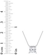 Princess Shaped Lab Grown Diamond (F/VS) Solitaire Necklace in 14K Gold