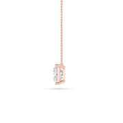 Princess Shaped Lab Grown Diamond (F/VS) Solitaire Necklace in 14K Gold