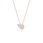 Pear Shaped Lab Grown Diamond (F/VS) East West Solitaire Necklace in 14K Gold
