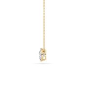 Pear Shaped Lab Grown Diamond (F/VS) East West Solitaire Necklace in 14K Gold