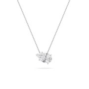 Pear Shaped Lab Grown Diamond (F/VS) East West Solitaire Necklace in 14K Gold