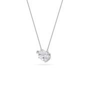 Pear Shaped Lab Grown Diamond (F/VS) East West Solitaire Necklace in 14K Gold