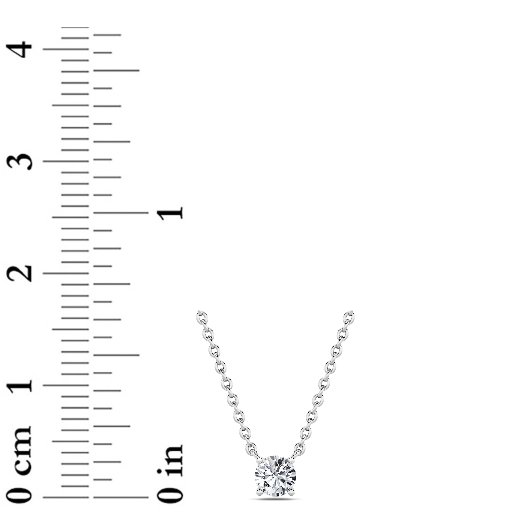 Round Shaped Lab Grown Diamond (F/VS) Solitaire Necklace in 14K Gold
