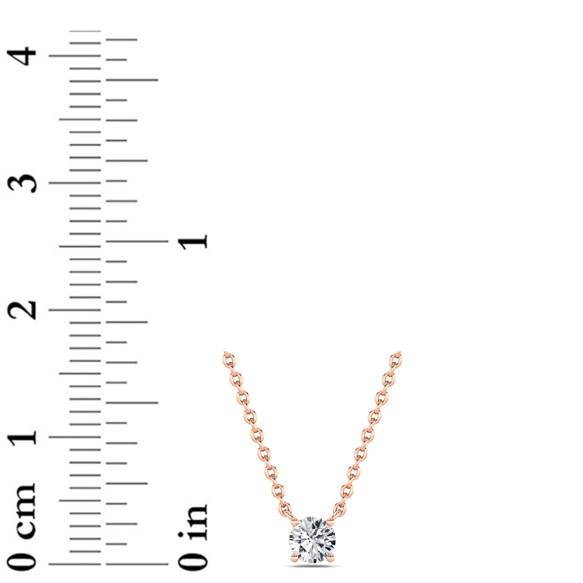 Round Shaped Lab Grown Diamond (F/VS) Solitaire Necklace in 14K Gold