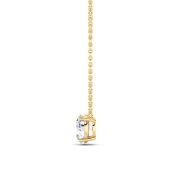 Round Shaped Lab Grown Diamond (F/VS) Solitaire Necklace in 14K Gold