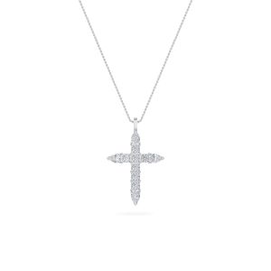 Pear Shaped Lab Grown Diamond (F/VS) Cross Pend...