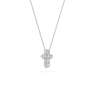Round Shaped Lab Grown Diamond (F/VS) Cross Pen...