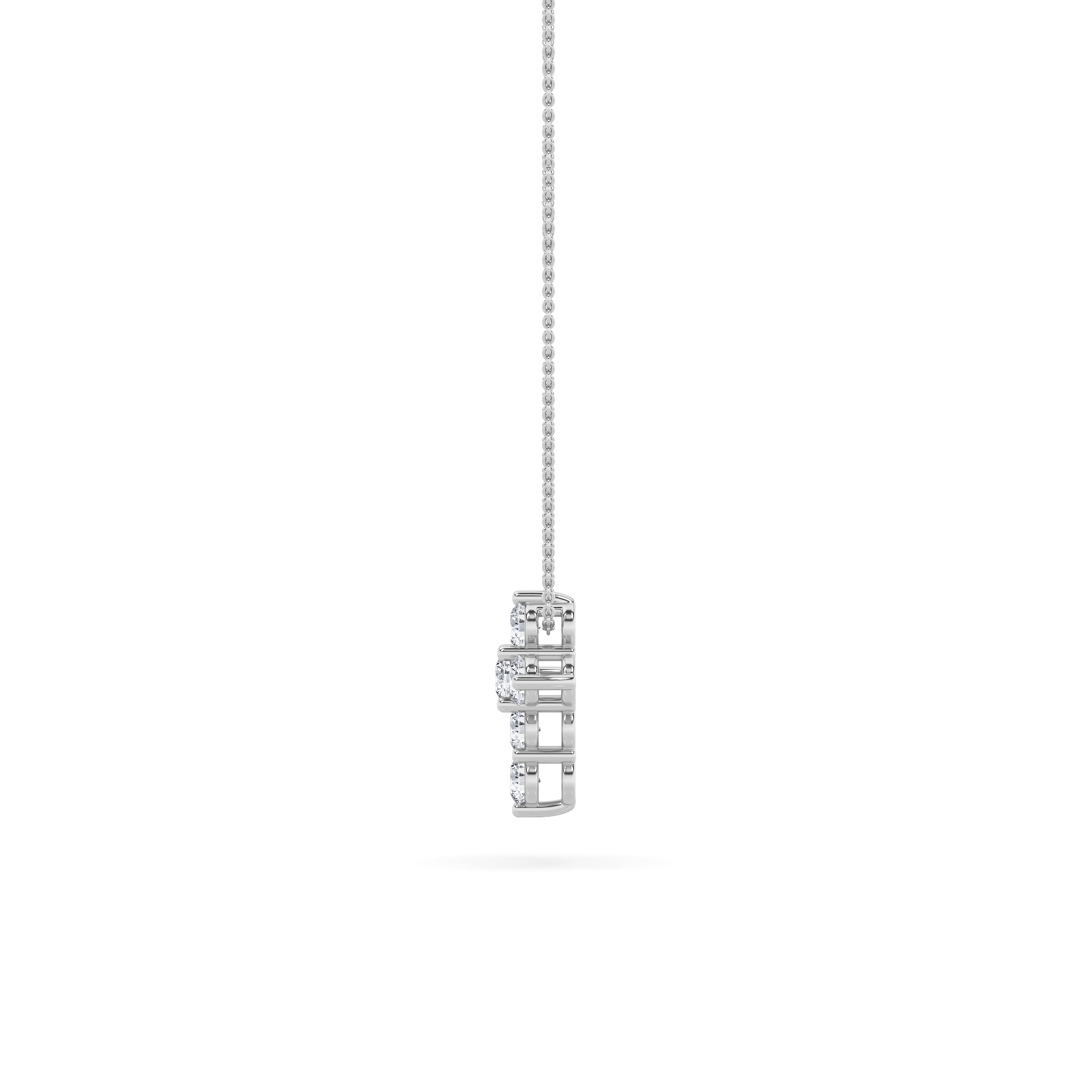 Round Shaped Lab Grown Diamond (F/VS) Cross Pendant in 14K Gold