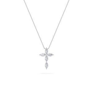 Marquise Shaped Lab Grown Diamond (F/VS) Cross ...