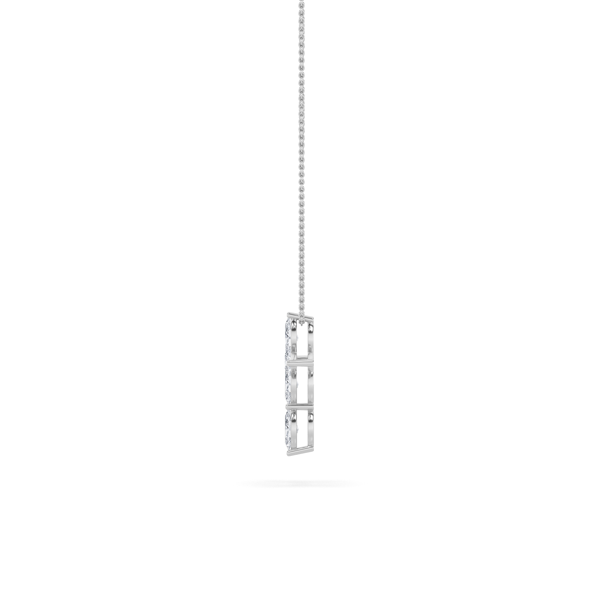 Marquise Shaped Lab Grown Diamond (F/VS) Cross Pendant in 14K Gold