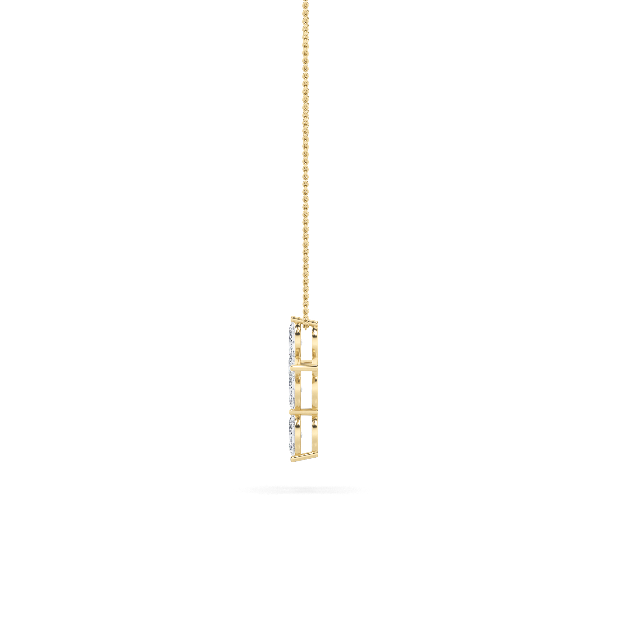Marquise Shaped Lab Grown Diamond (F/VS) Cross Pendant in 14K Gold