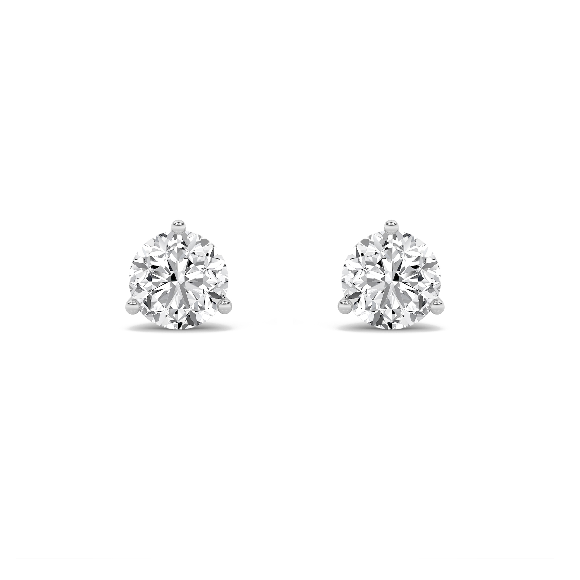 2.5Cttw Round Shaped Lab Grown Diamond (F/VS) Earrings in 14K Gold